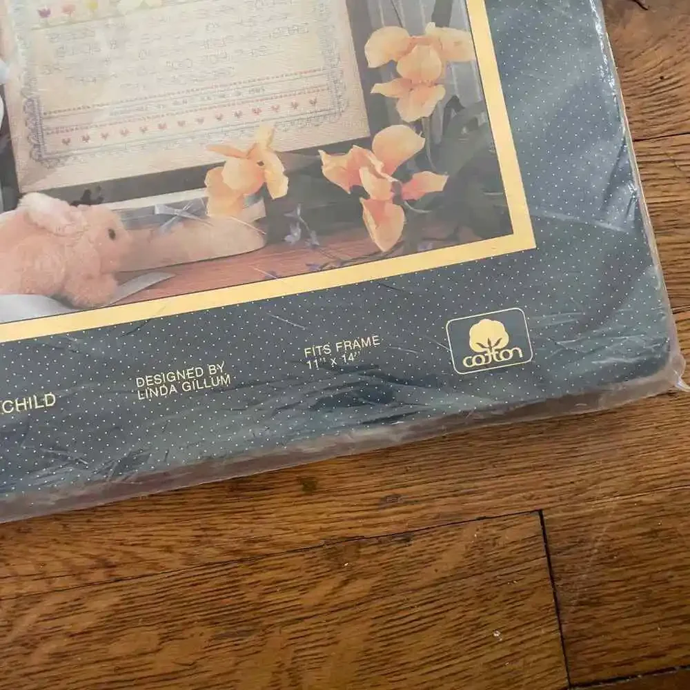 Bless This Child Vintage Counted Cross Stitch Kit by Sunset - embroidery kit